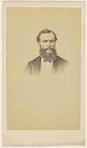 Unidentified Bearded Man in Vignette Style by F. Schwarzschild
