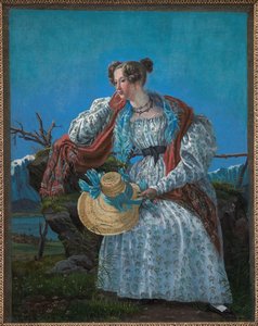 Young Woman Sitting in a Norwegian Landscape
