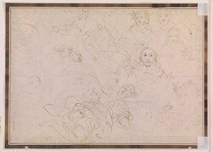 Studies for the Head of Christ and Angels by Fabio Canal