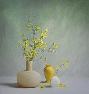 Vibrant Spring Vases by Fangping Zhou