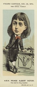 Caricature of Prince Albert Victor by Faustin