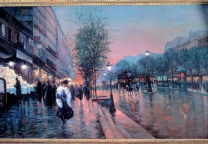 View of the Grands Boulevards in Paris by Fausto Giusto