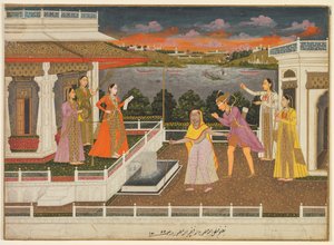 A Blindfolded Suitor is Brought Before a Princess, 1755 by Fayzullah