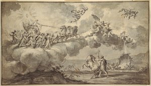 Tapestry Design: Apollo in his Chariot Led by Aurora by Fedele Fischetti