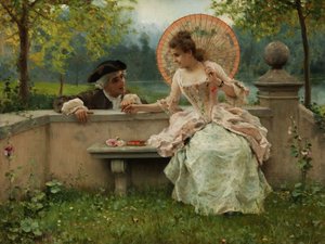 A Romantic Conversation in the Park