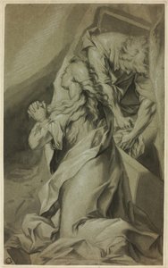 Kneeling Magdalene and Tomb Attendant
