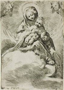 Madonna and Child on Clouds by Federico Barocci