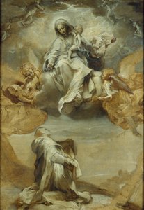 St Dominic de Guzman Receiving the Rosary, c. 1588 by Federico Barocci