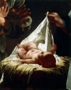 Adoration of shepherds by Federico Bencovich (detail)