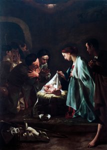 Adoration of shepherds by Federico Bencovich (detail)