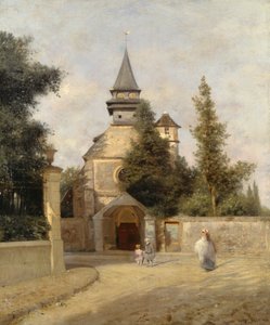 Children Outside Church, by Federico Rossano (1835-1912)