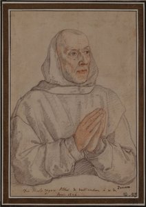 Portrait of Niccolò Ungaro, Abbot of Valombrosa, Hooded and Clean-Shaven by Federico Zuccaro