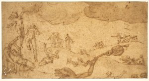 Scene from the Hell of the Greedy by Federico Zuccaro