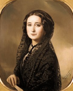 Portrait of Spanish Poet Carolina Coronado by Federico de Madrazo y Kuntz