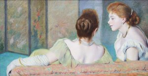 On the couch, ca. 1886-1890