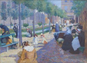 View of Antwerp Square in Paris by Federigo Zandomeneghi