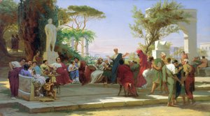 Horatius Reading his Satires to Maecenas, 1863 by Fedor Andreevich Bronnikov