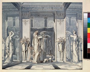 Dushenka Admiring Himself in the Mirror (Story of Cupid and Psyche) by Fedor Petrovich Tolstoy