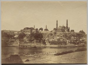 The Muchee Bhawan Fort and the Gomti River Taken from the Stone Bridge by Felice A. Beato