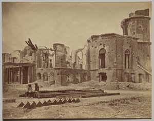 The Residency From the Front, Showing the Room in Which Sir Henry Lawrence was Killed by Felice A. Beato