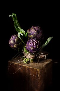 Vibrant Purple Artichokes
