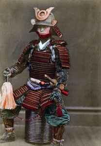 A samurai in armour, Japan