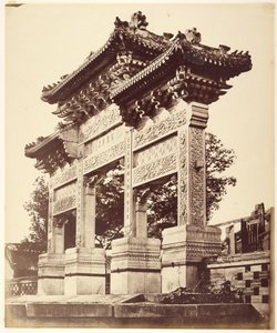 Arch in the Lama Temple Near Beijing, October, 1860 by Felice Beato