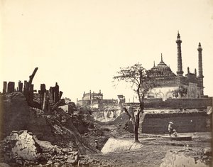Battery near the Begum Kotie. Second Attack of Sir Colin Campbell in March, 1858 by Felice Beato