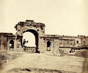 Gateway leading into the Residency, Lucknow by Felice Beato