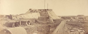 Interior of the Angle of Taku North Fort by Felice Beato