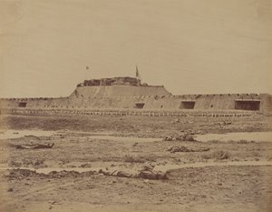 Rear of the North Fort After Its Capture, Showing the Retreat of the Chinese Army, August 21, 1860 by Felice Beato