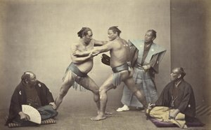 Representatives of Nio, the Japanese Hercules by Felice Beato
