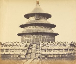 Sacred Temple of Heaven Where the Emperor Sacrifices Once a Year in the Chinese City of Peking, October