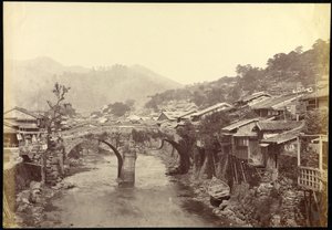 Stone Bridge at Nagasaki by Felice Beato