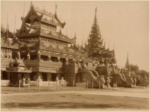 The Hman Kyaung or the Glass Monastery, Burma, c.1890 by Felice Beato