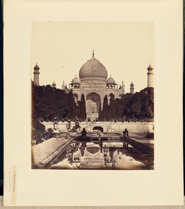 The Taj Mahal with the Fountains by Felice Beato