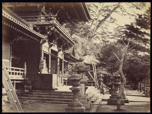 The Temple of Hatchiman, Kamakura by Felice Beato