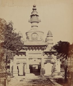 Tibetan Monument in the Lama Temple, Beijing, October 1860 by Felice Beato