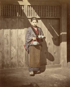 Woman with Tea Tray by Felice Beato