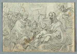Adoration of the Magi (study) by Felice Giani