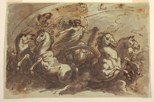 Apollo Driving the Chariot of the Sun, for the Sala di Apollo e Diana, Palazzo Bianchetti, Bologna