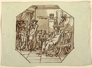 Cornelia, Mother of the Gracchi, Palazzo Cavina, Faenza by Felice Giani