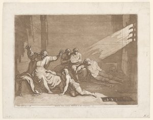 Count Ugolino della Gherardesca with His Sons and Grandsons in Prison by Felice Giani