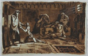 Death of Count Ugolino and his Sons by Felice Giani