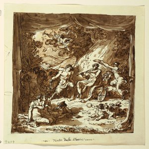 Design for Stage Curtain: Apollo and Marsyas, Palazzo Conti-Sinibaldi, Faenza