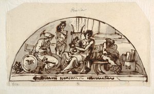 Design for a Lunette with Allegory of Poetry by Felice Giani