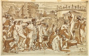 Drawing, Worship of Venus in a Classical Landscape, ca. 1820