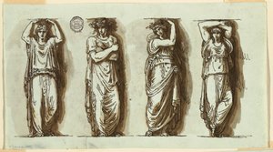 Four Caryatids by Felice Giani