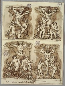 Four Herms, Studies after the Carracci