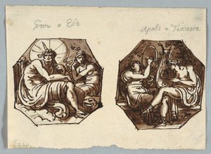 Jupiter and Hebe, Apollo and Terpsichore